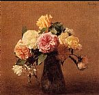 Henri Fantin-latour Canvas Paintings - Roses X